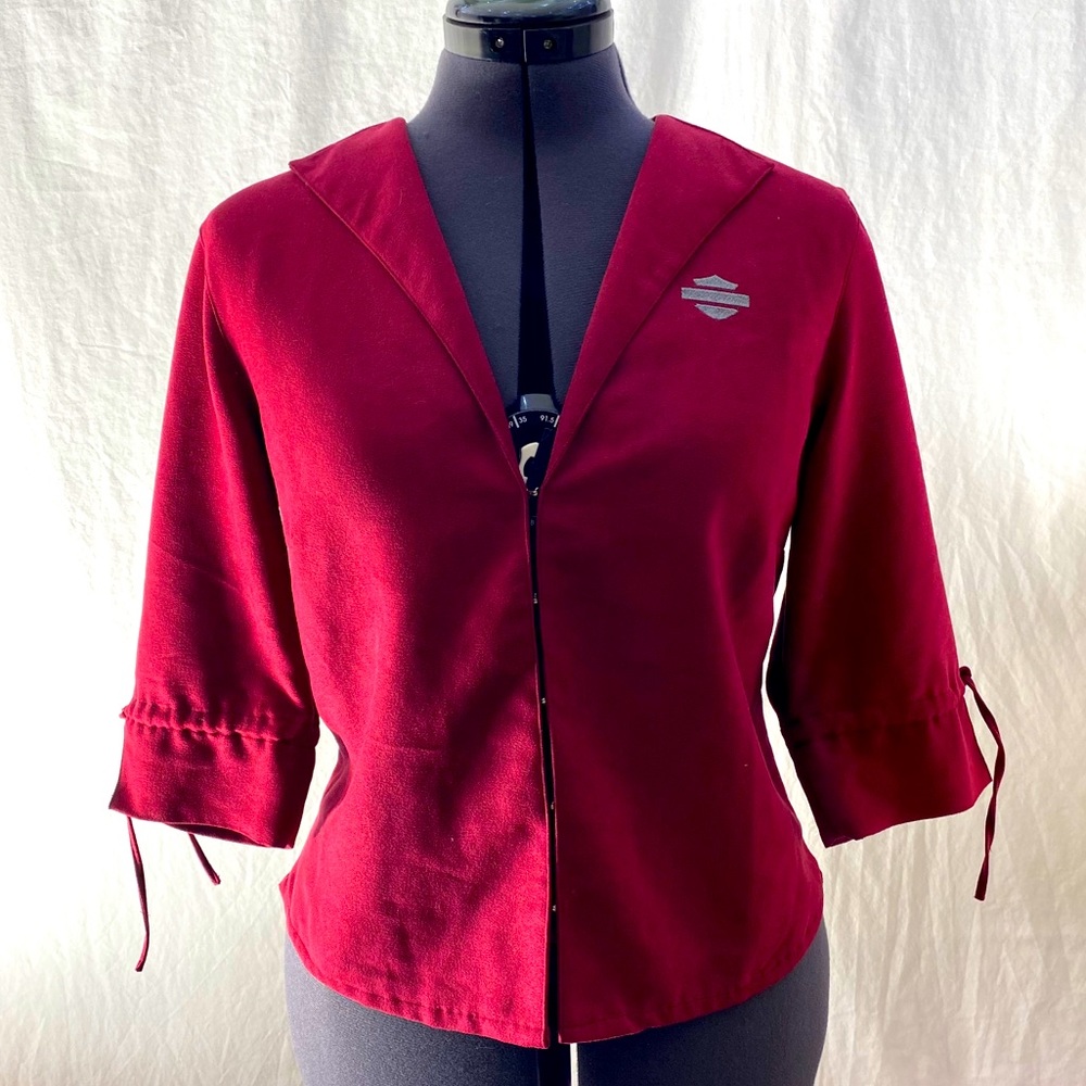 Harley Davidson Women’s Jacket Red Faux Suede Sz M